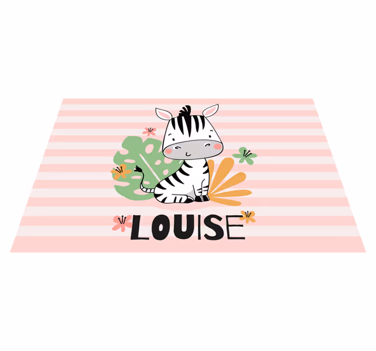 Customizable Zebra custom vinyl rug - TenStickers