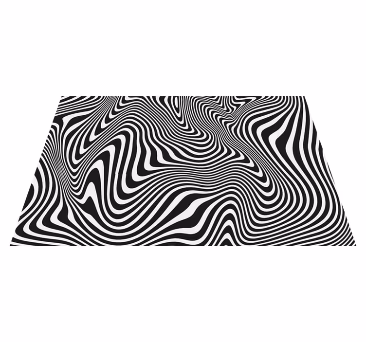 Zebra 3D Effect animal print vinyl rug - TenStickers