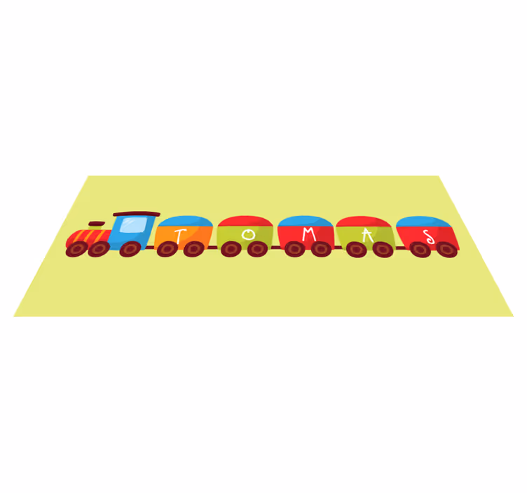 Personalized Train custom vinyl rug - TenStickers