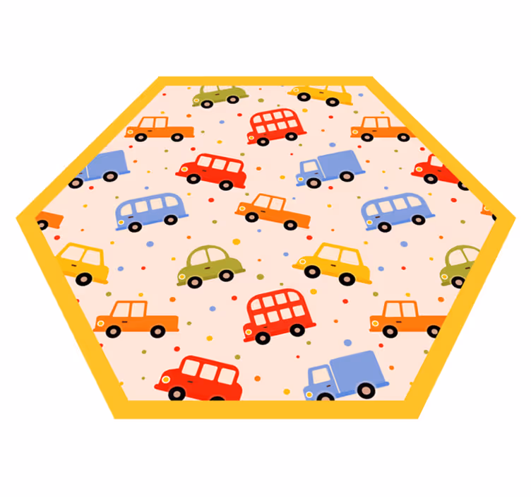 Playful Transportation kids vinyl rug - TenStickers