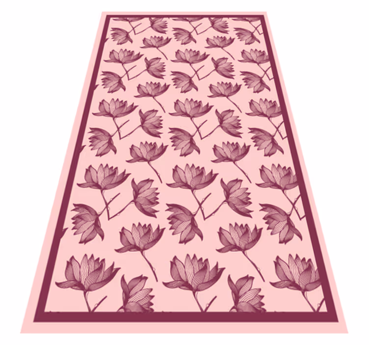 Floral Pattern Decor floral vinyl rug - TenStickers