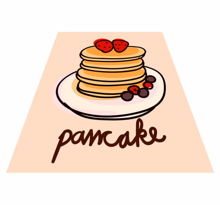 Delicious Pancakes kitchen vinyl rug - TenStickers