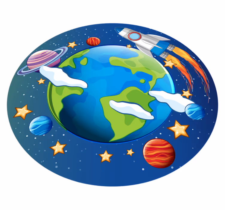 Galaxy kids original vinyl rug - TenStickers