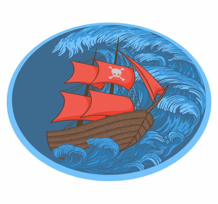 Pirate Playtime game vinyl rug - TenStickers