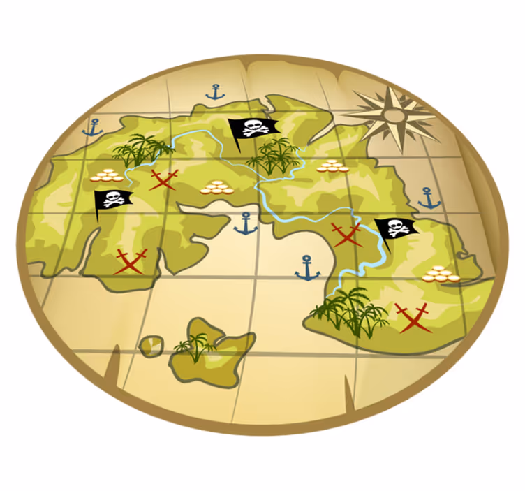 Treasure Hunt Adventure game vinyl rug - TenStickers