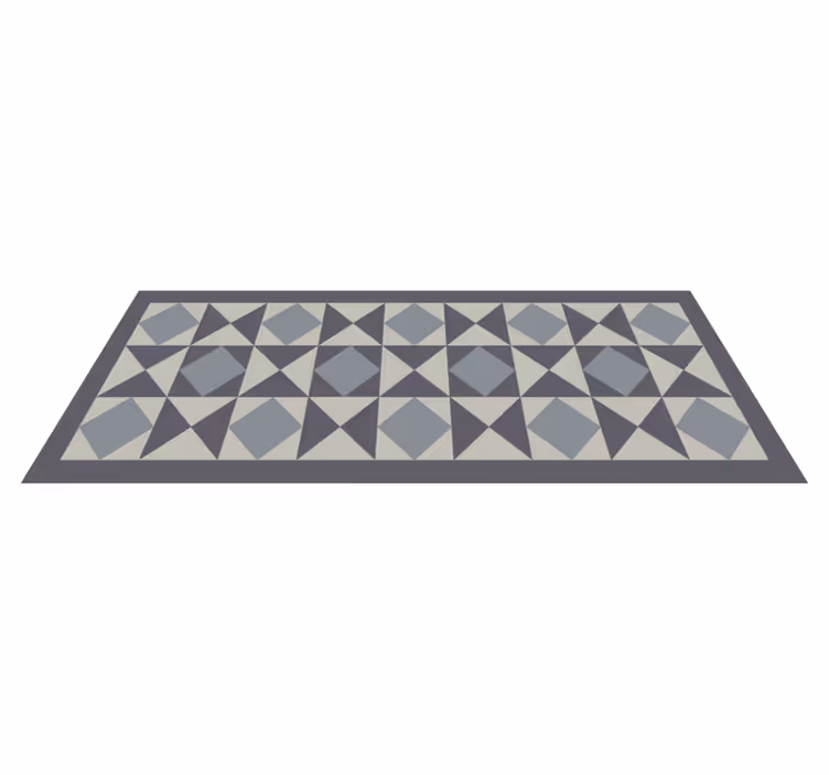 Modern triangle and square tile geometric rugs - TenStickers