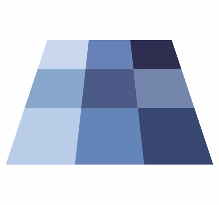 Blue shade  geometric rugs - TenStickers