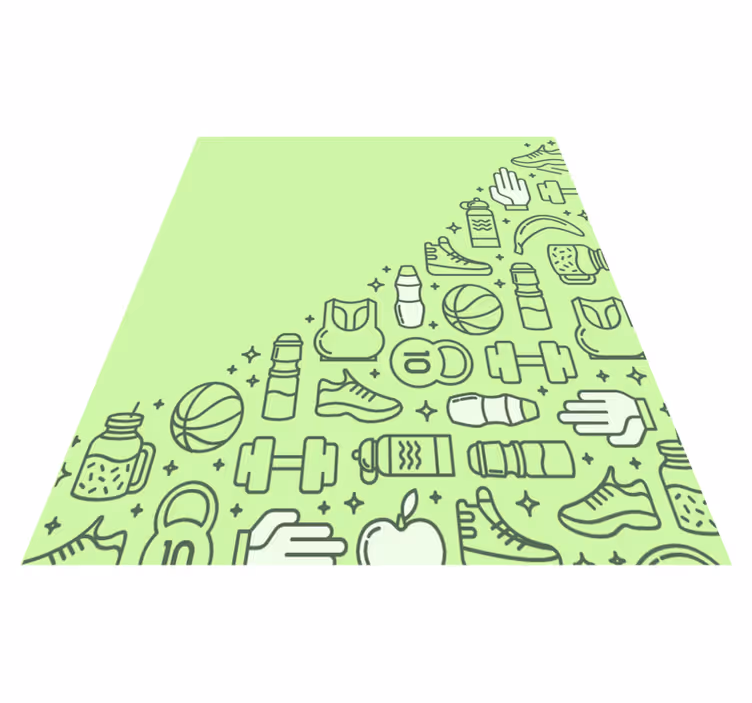 Fitness Paraphernalia kids vinyl rug - TenStickers