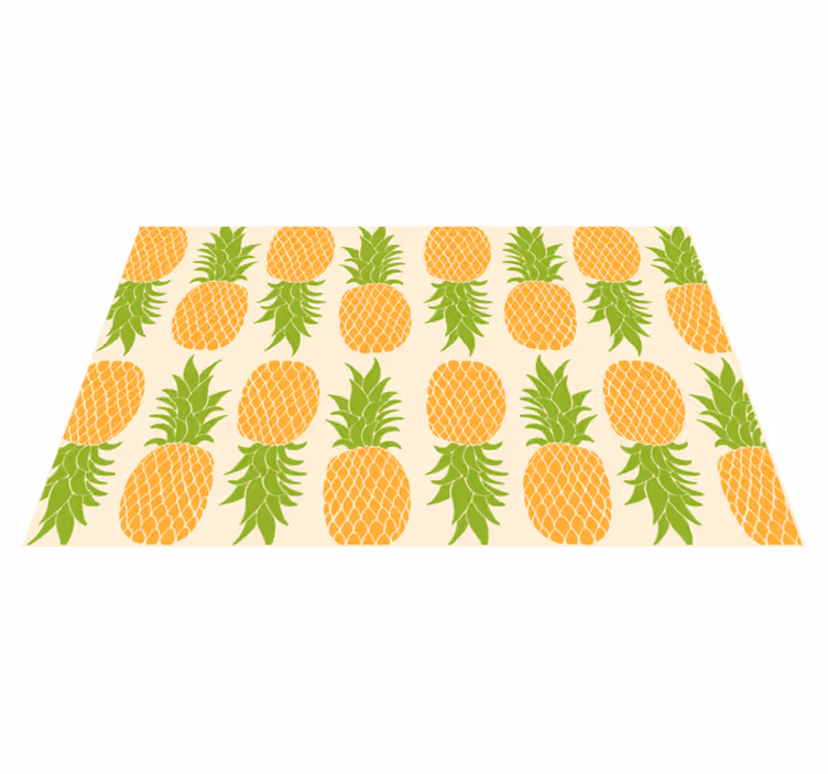 Pineapple Pattern floral vinyl rug - TenStickers