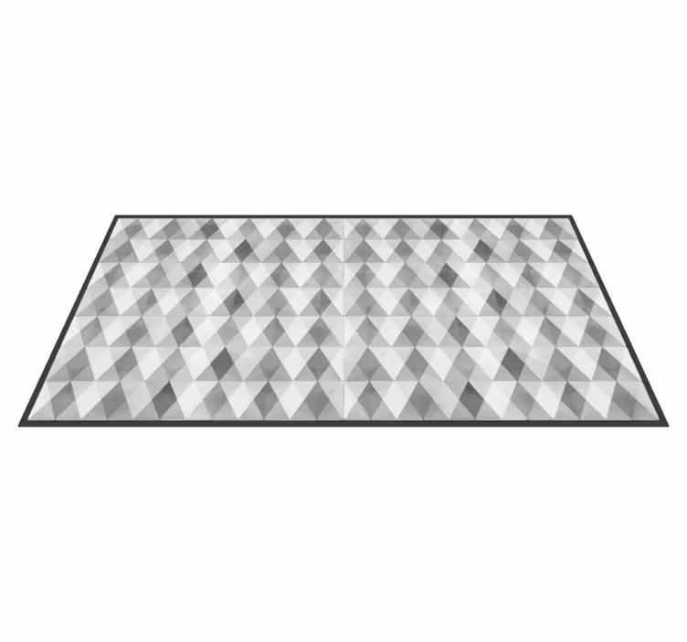 Geometric vinyl rug with triangle pattern - TenStickers