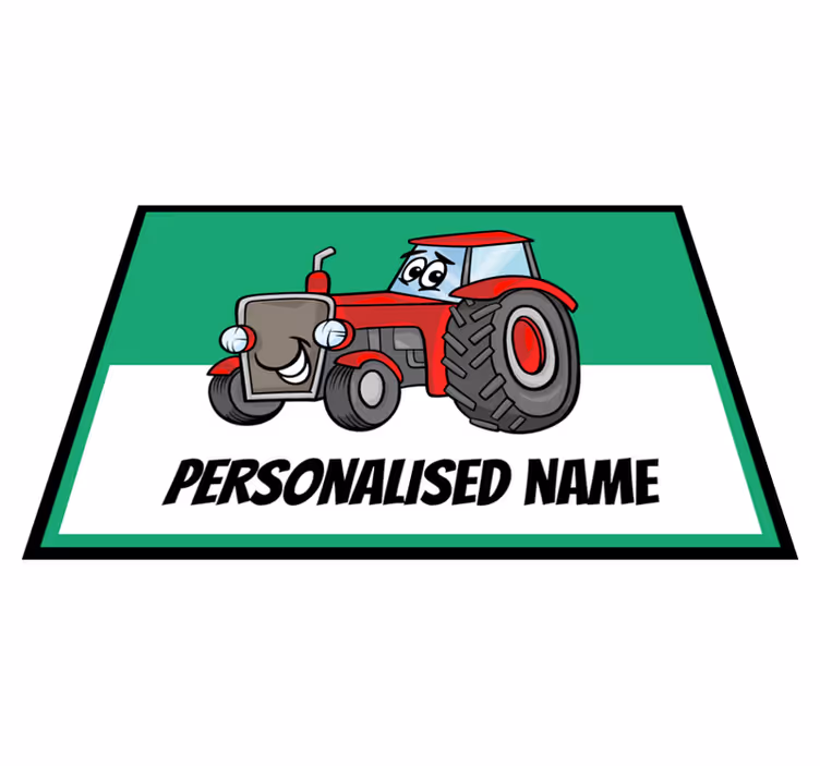 Custom Tractor Graphic custom vinyl rug - TenStickers