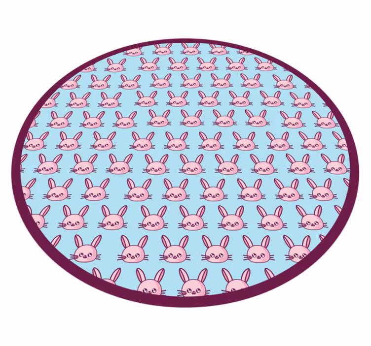 Bunny Playground nursery vinyl rug - TenStickers