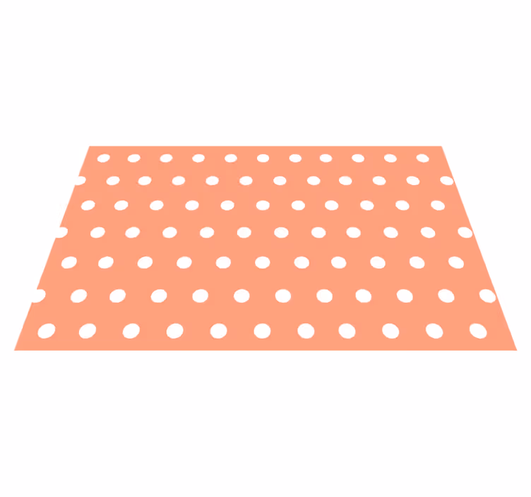 Red and white polka dots geometric rugs - TenStickers