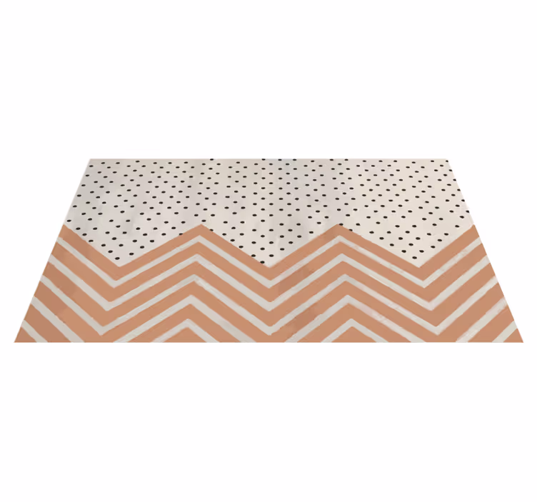 Polka dots and zigzags geometric rugs - TenStickers
