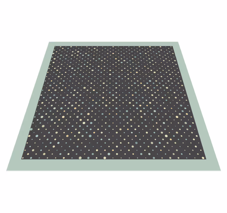 Grey and blue polka dot geometric vinyl rugs - TenStickers