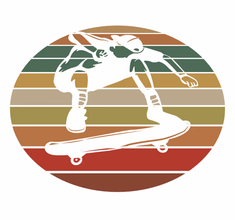 Skater Silhouette teen vinyl rug - TenStickers
