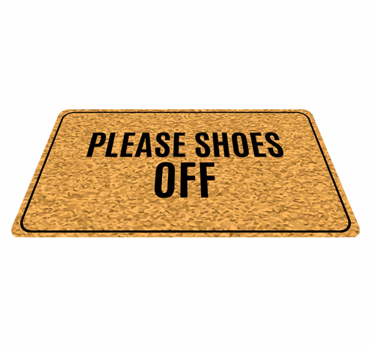 Shoes Off Please custom rug - TenStickers