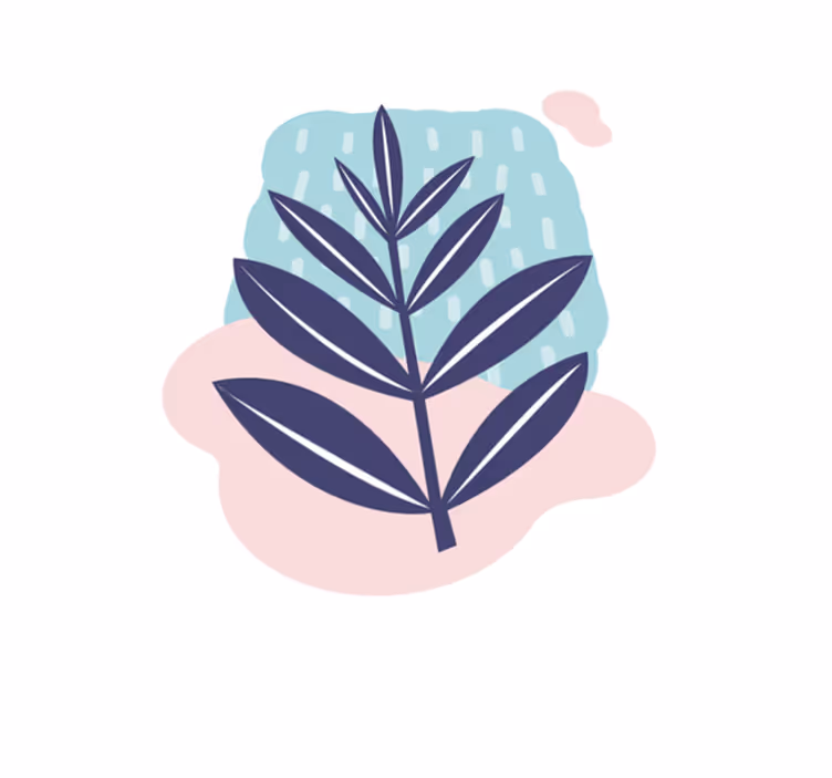Aquarella rain plant nature vinyl rug - TenStickers