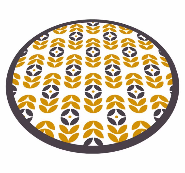 Nordic Circular Pattern vinyl rug - TenStickers