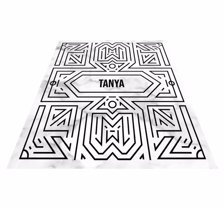 Marble tiles nordic vinyl rug - TenStickers