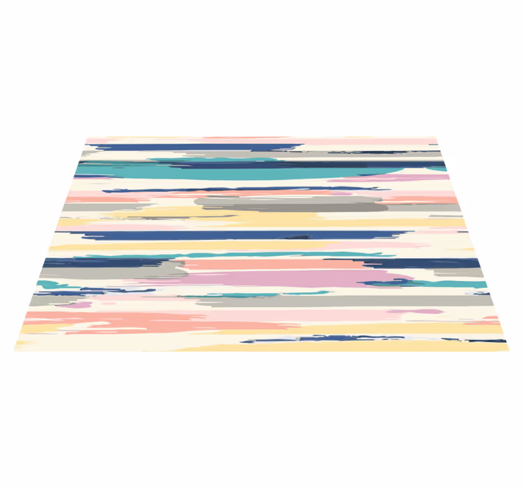 Vibrant Striped Tiers living room vinyl rug - TenStickers