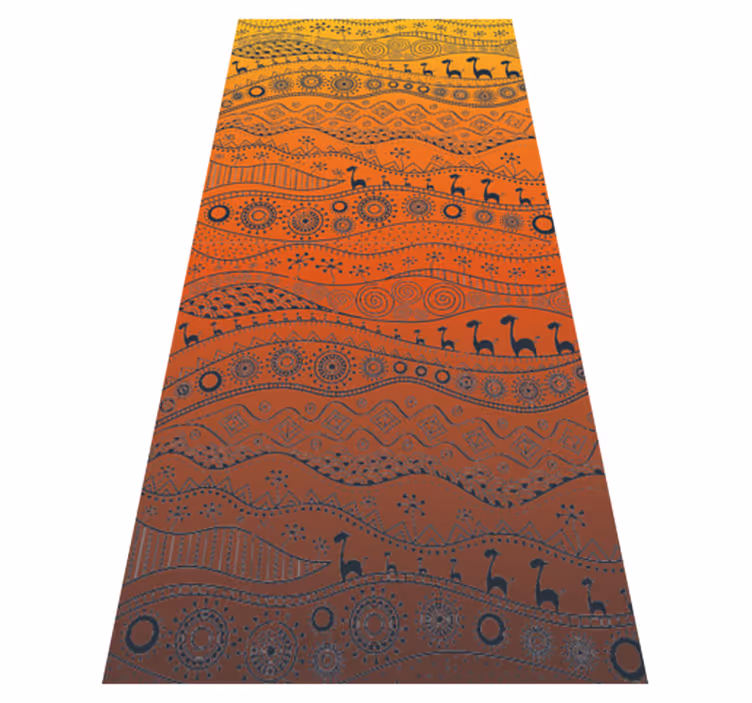 African desert stripes vinyl carpet - TenStickers