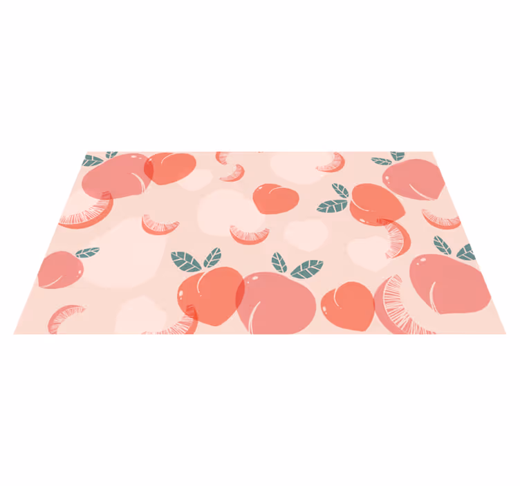 Orange Peaches Kitchen Vinyl Rug - TenStickers