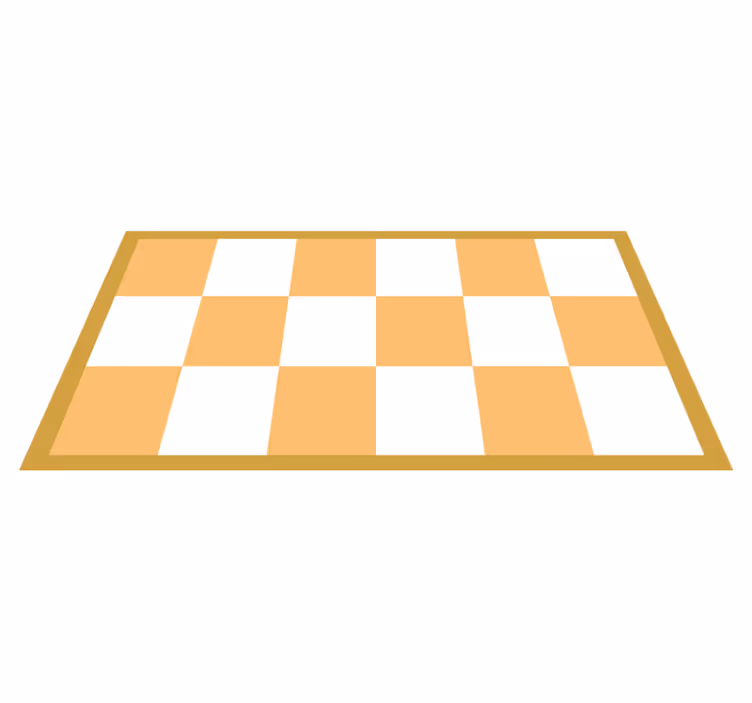 Yellow chessboard geometric rugs - TenStickers