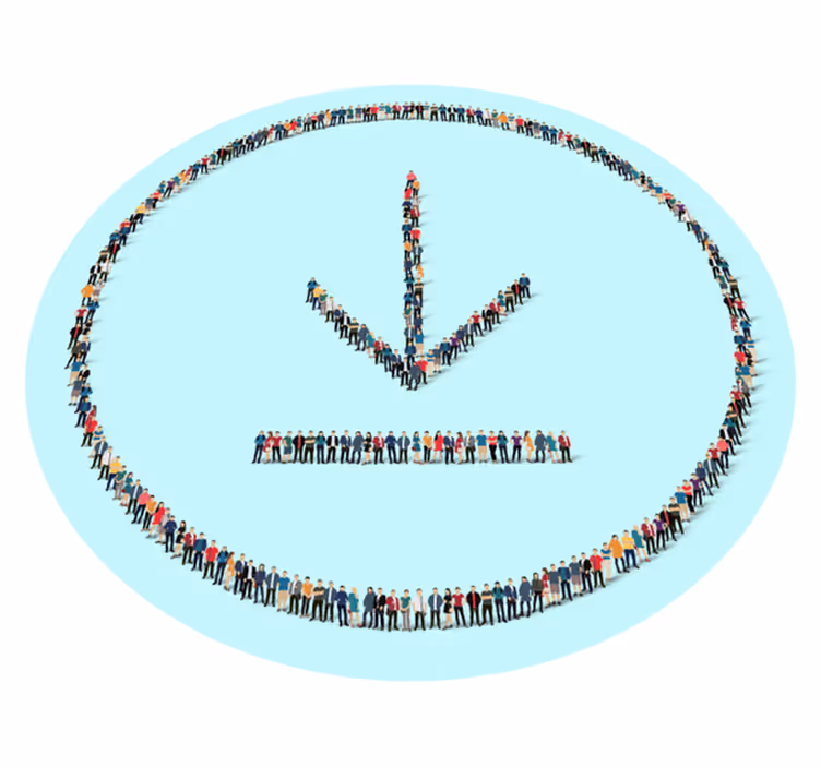 Down loading people Vinyl rug for home office - TenStickers