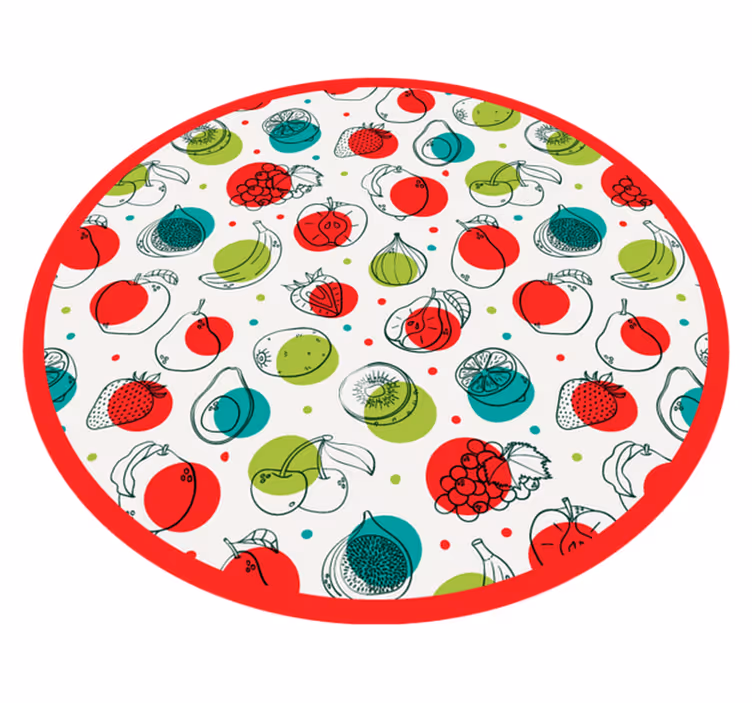 Fruit simple motif kitchen vinyl rug - TenStickers