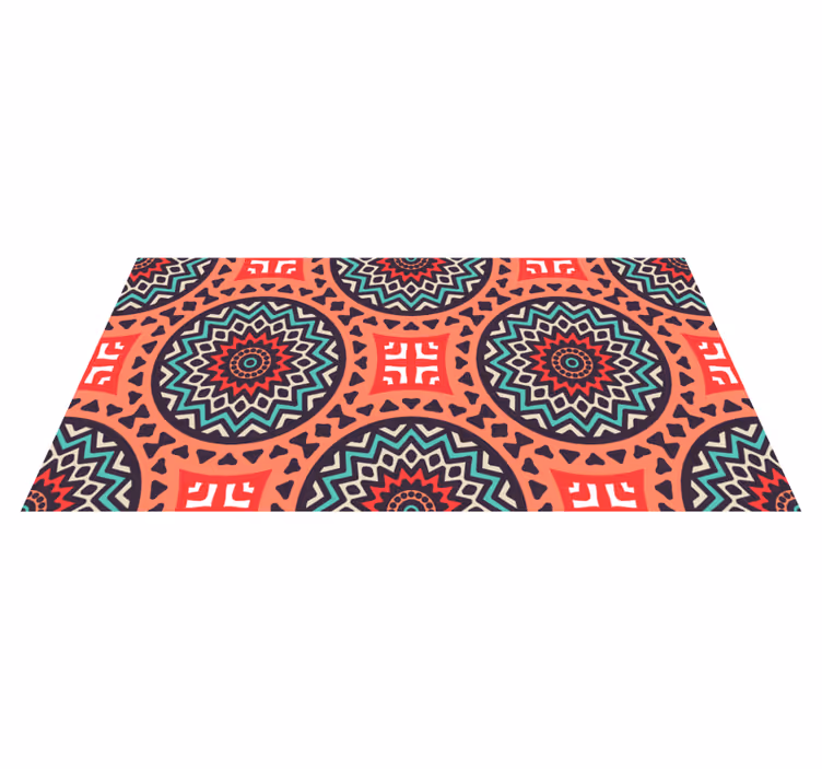 Geometric Medallion Pattern mandala vinyl rug - TenStickers
