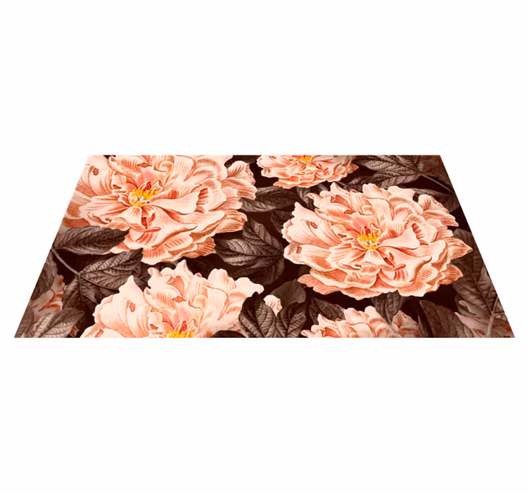 Elegant Blooming Flowers floral vinyl rug - TenStickers