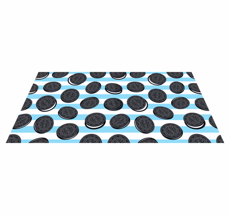 Oreo striped pattern kitchen vinyl rug - TenStickers