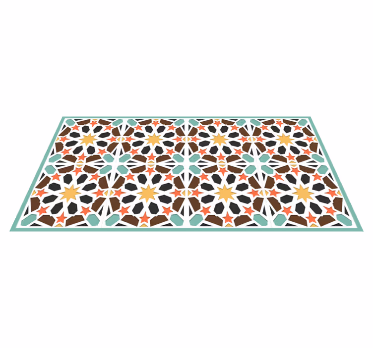 Colorful rectangular tile carpet - TenStickers
