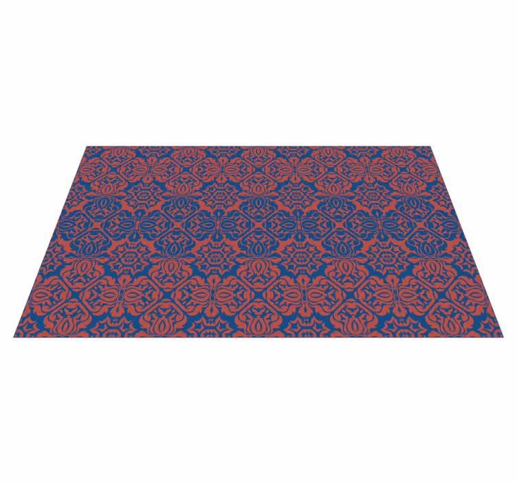 Floral vinyl rug with elegant botanical designs - TenStickers