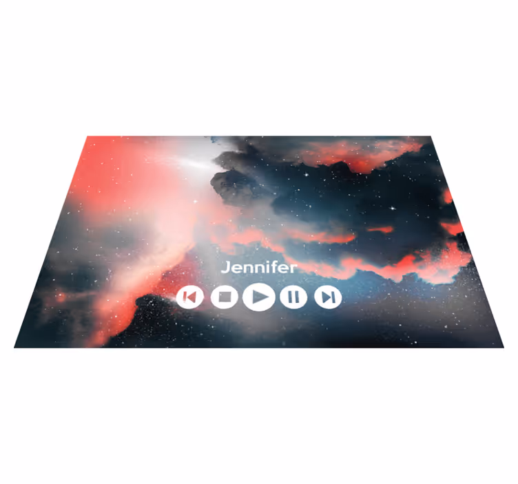 Galaxy music player personalised vinyl mat - TenStickers