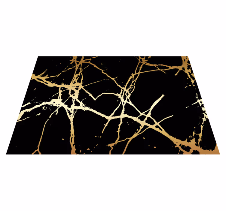 Black rock stone floor tiles - TenStickers