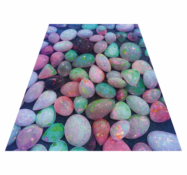 Colorful pebble stone effect vinyl rug - TenStickers
