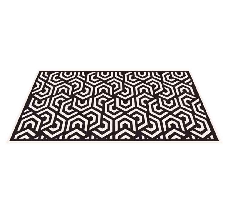 Vintage  hypnotic vinyl floor rug - TenStickers