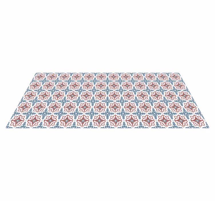 Botanical Inspired Element mosaic vinyl rug - TenStickers