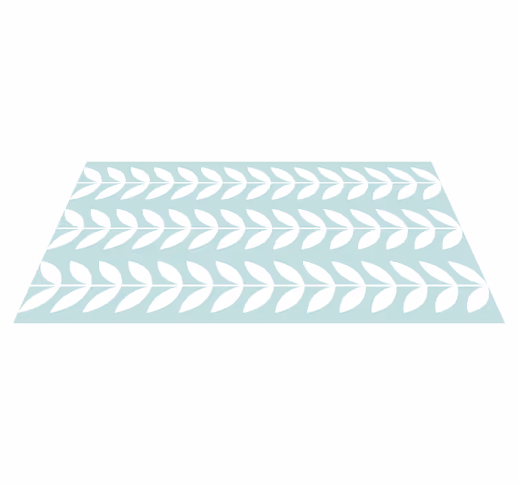 Leafy green pattern nature vinyl rug - TenStickers