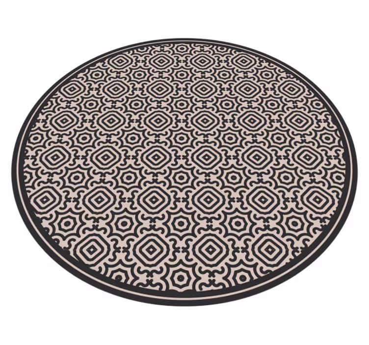 Sofi latte beige and black tiles floor tiles - TenStickers