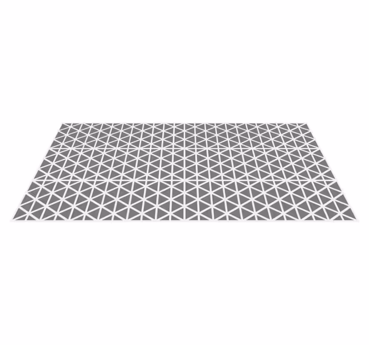 Grey and white triangle kitchen geometric rugs - TenStickers