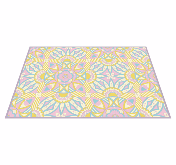 Mandala seamless colorful kitchen floor tiles - TenStickers