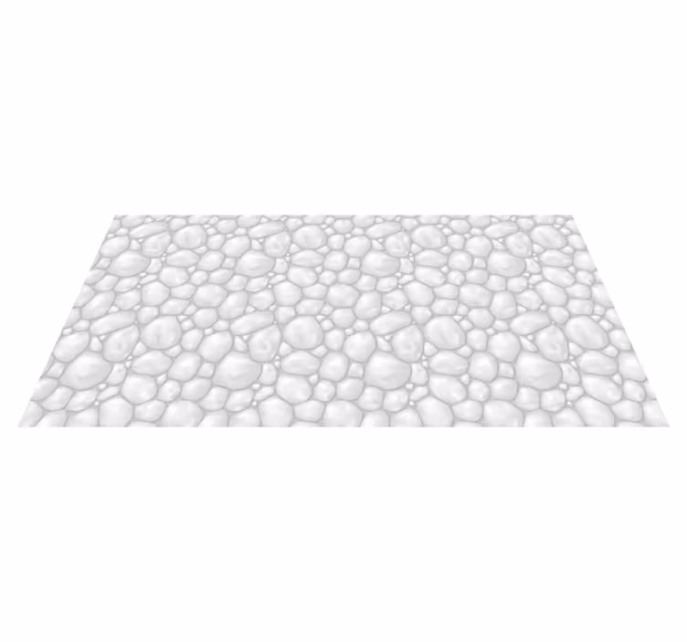 White stones mosaic floor tiles - TenStickers