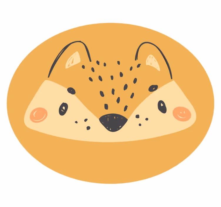 Little fox animal vinyl rug - TenStickers