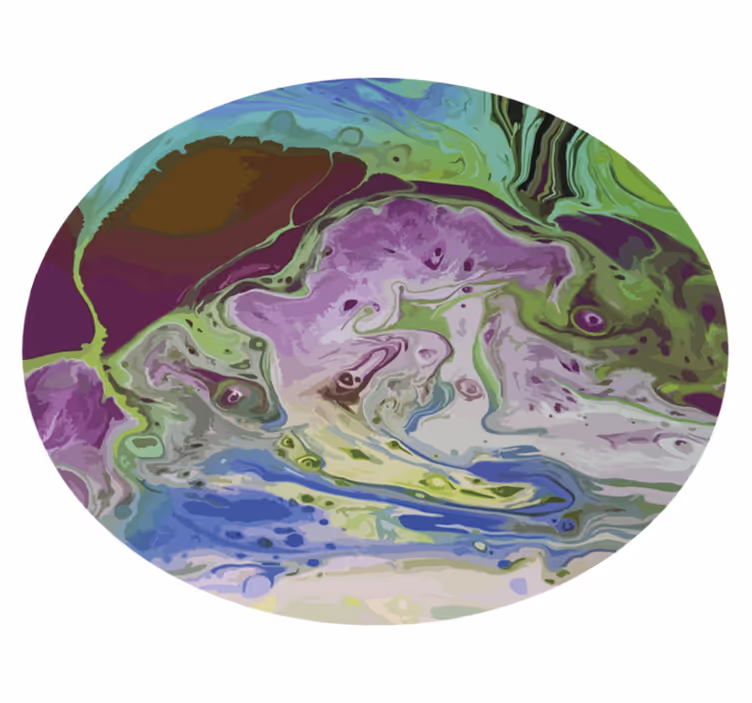 Swirling Color Patterns textured vinyl rug - TenStickers