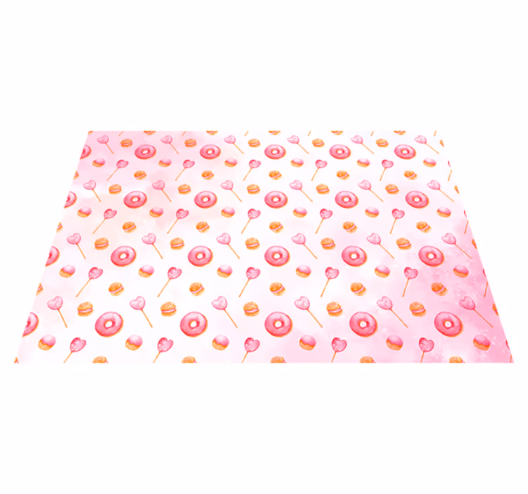 Sweet delight happiness kitchen vinyl rug - TenStickers
