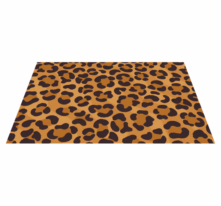 Leopard patterned style animal print vinyl rug - TenStickers