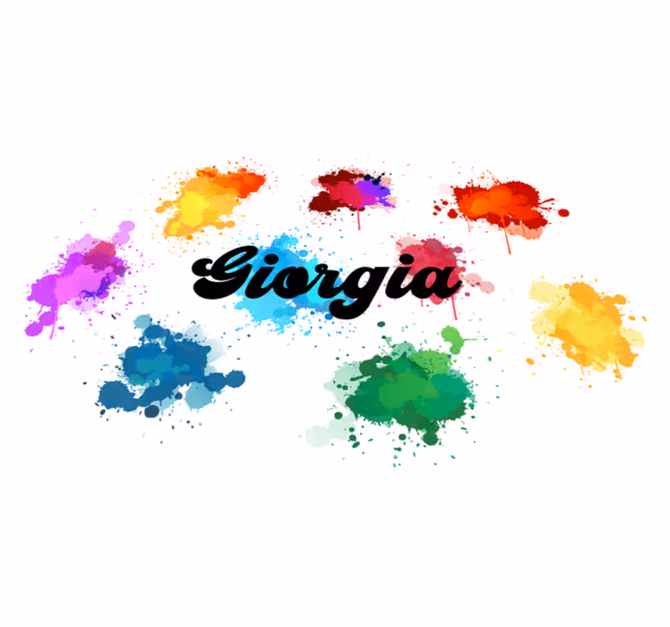 Aquarela splash personalised mat - TenStickers